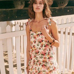 Sezane Anne Dress - Bouquet of pink cotton plumetis Size US 6/FR 38